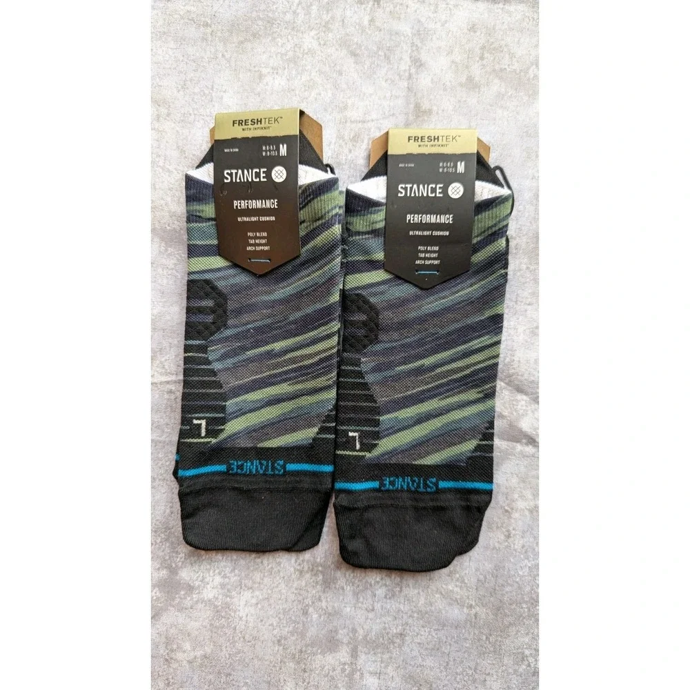 2 Pairs Stance M (6-8.5) W (8-10.5) Slant Tab Height Socks Freshtek Infiknit